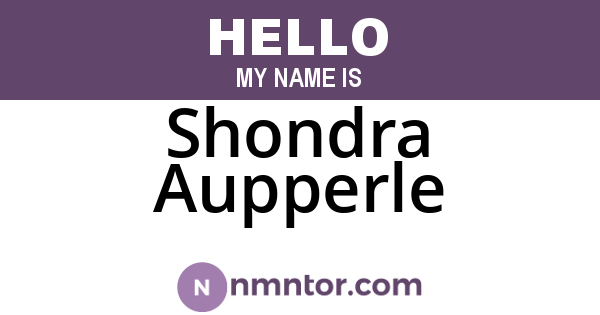 Shondra Aupperle