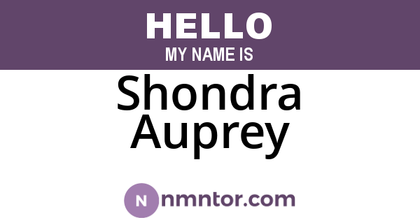 Shondra Auprey