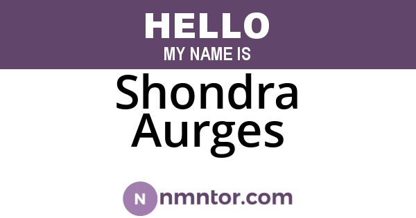 Shondra Aurges