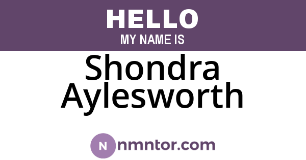 Shondra Aylesworth