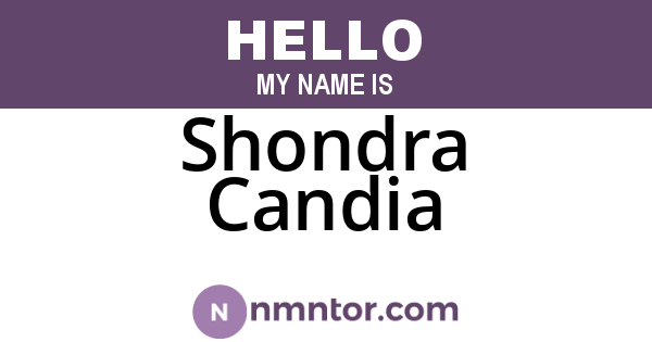 Shondra Candia