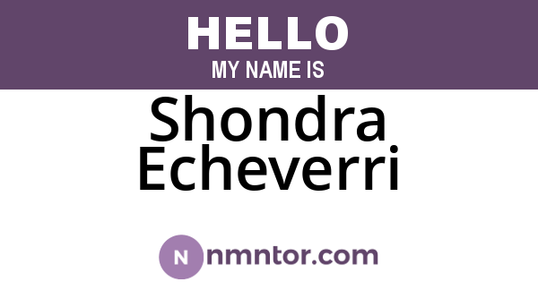 Shondra Echeverri