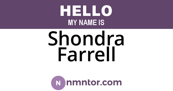 Shondra Farrell