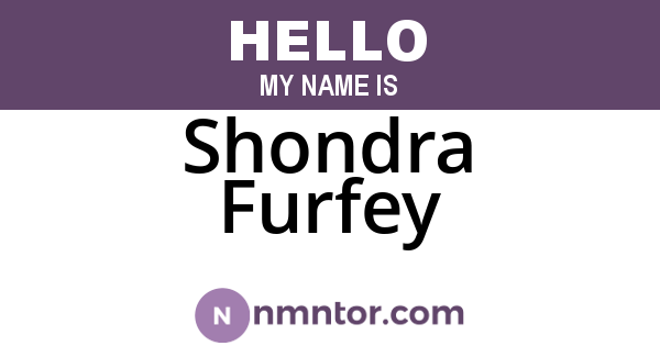 Shondra Furfey