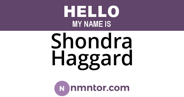 Shondra Haggard