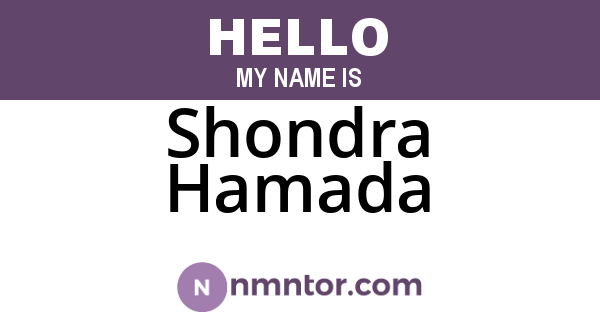 Shondra Hamada