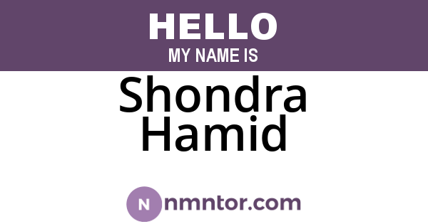 Shondra Hamid