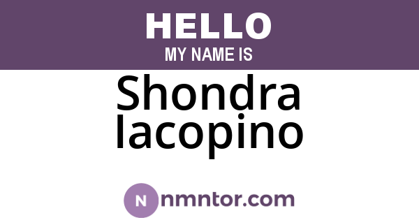 Shondra Iacopino