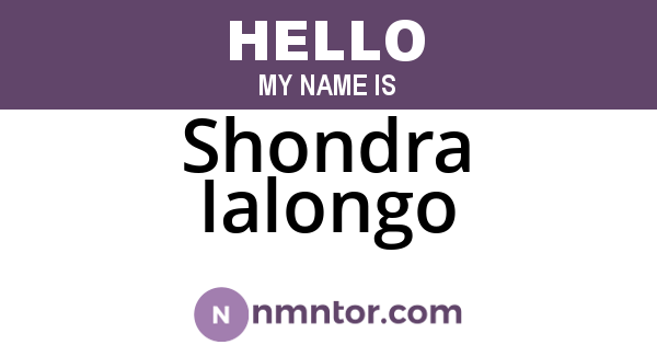 Shondra Ialongo