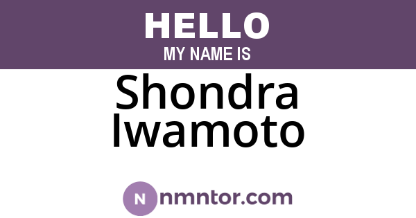 Shondra Iwamoto