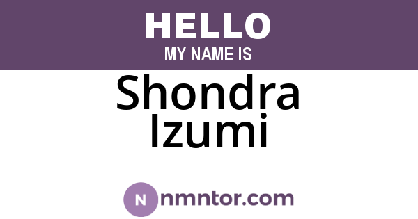 Shondra Izumi