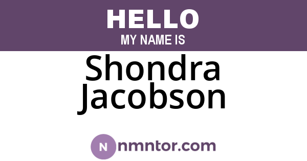 Shondra Jacobson