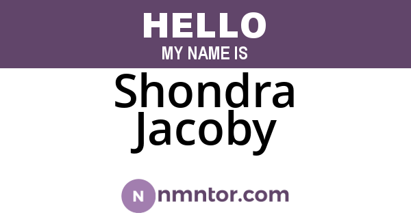 Shondra Jacoby