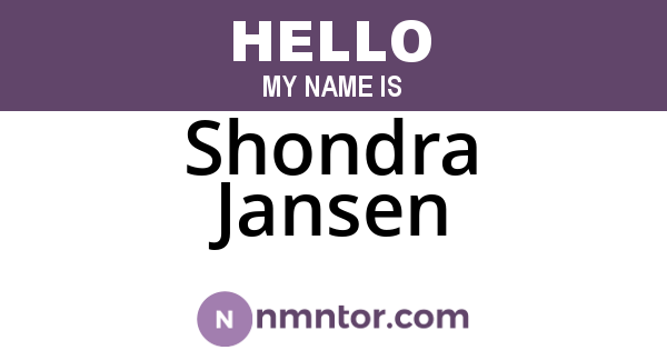 Shondra Jansen
