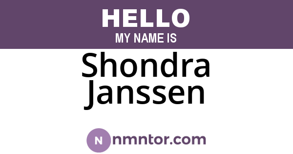 Shondra Janssen