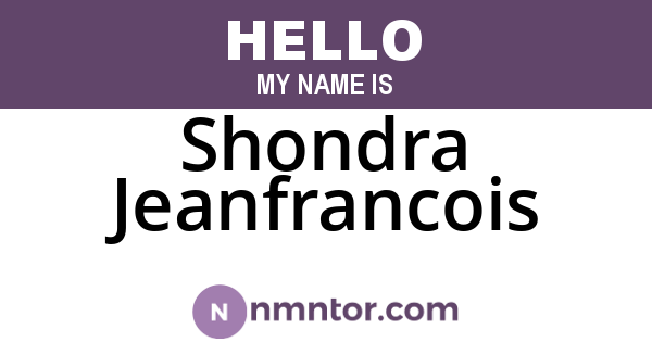 Shondra Jeanfrancois