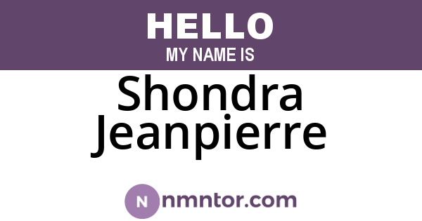 Shondra Jeanpierre