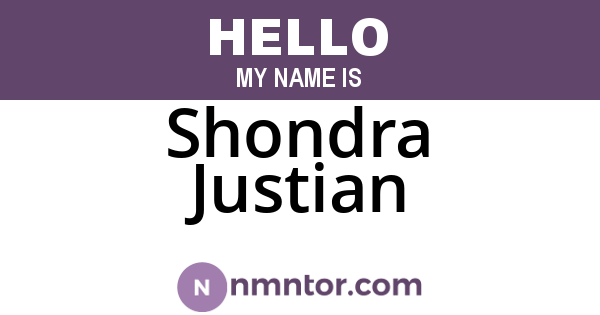 Shondra Justian
