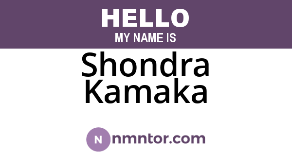 Shondra Kamaka