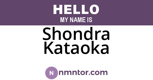 Shondra Kataoka