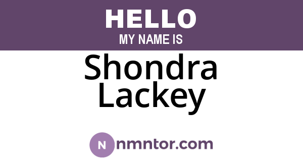 Shondra Lackey