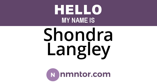 Shondra Langley