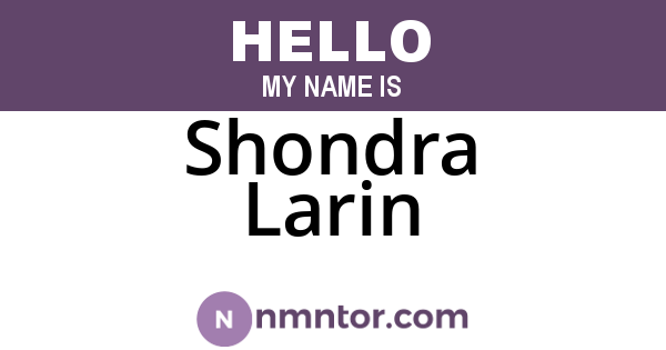 Shondra Larin