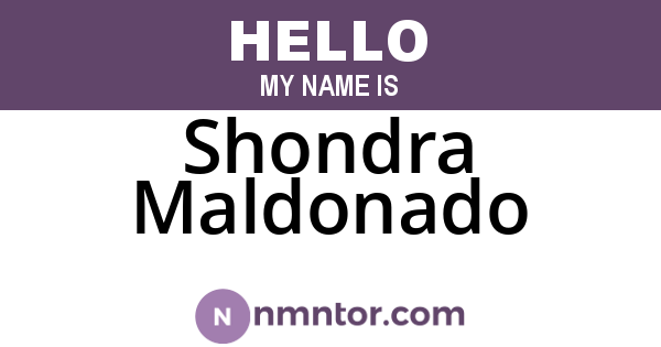 Shondra Maldonado