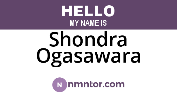 Shondra Ogasawara