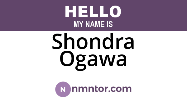 Shondra Ogawa
