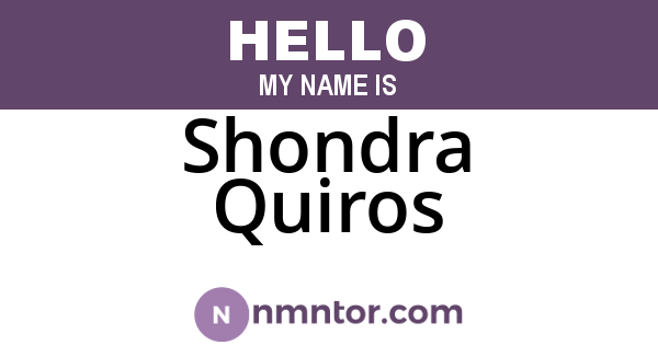 Shondra Quiros