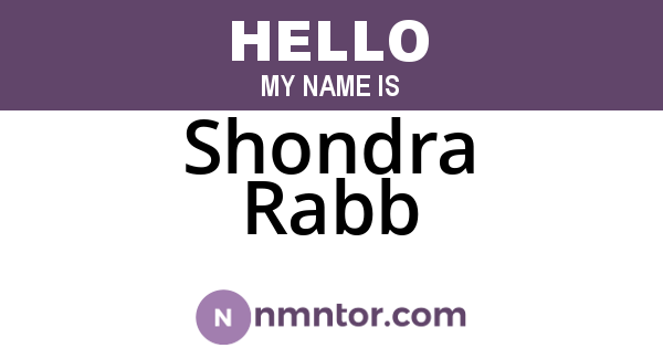 Shondra Rabb