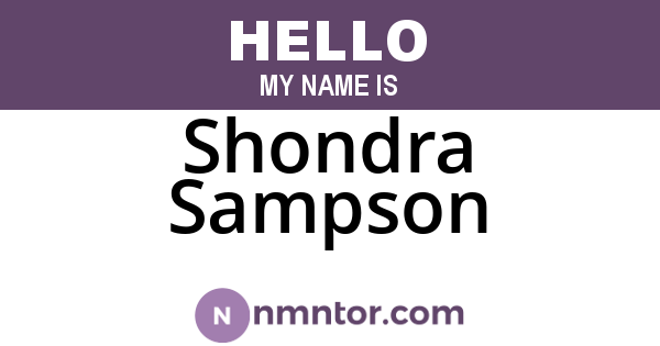 Shondra Sampson