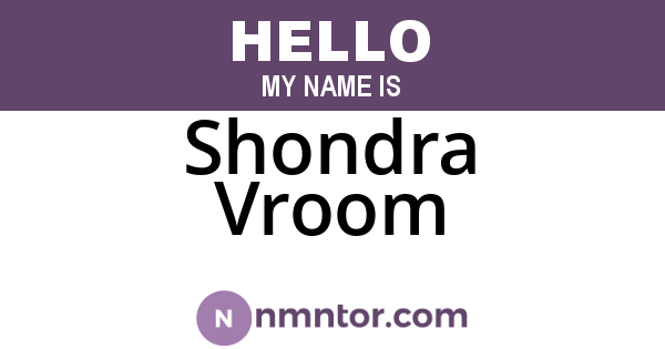 Shondra Vroom