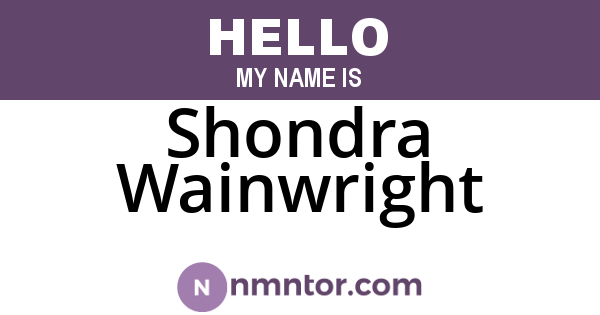 Shondra Wainwright