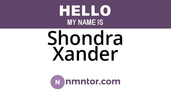 Shondra Xander
