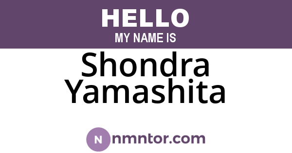 Shondra Yamashita
