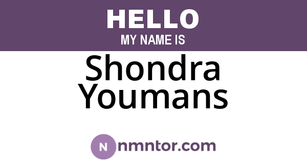 Shondra Youmans