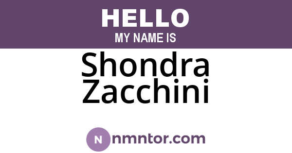 Shondra Zacchini
