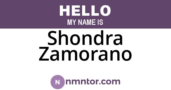 Shondra Zamorano