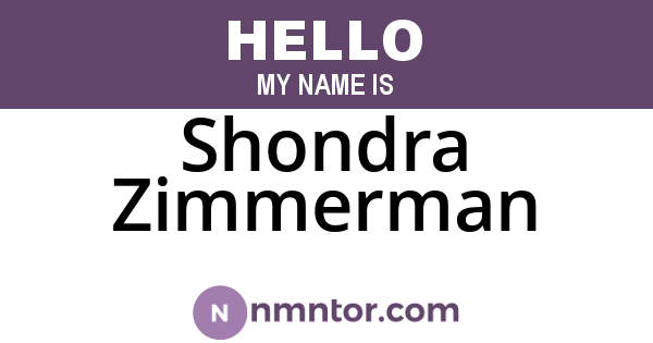 Shondra Zimmerman