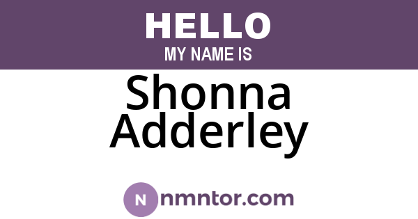 Shonna Adderley