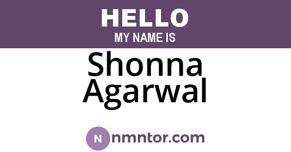 Shonna Agarwal