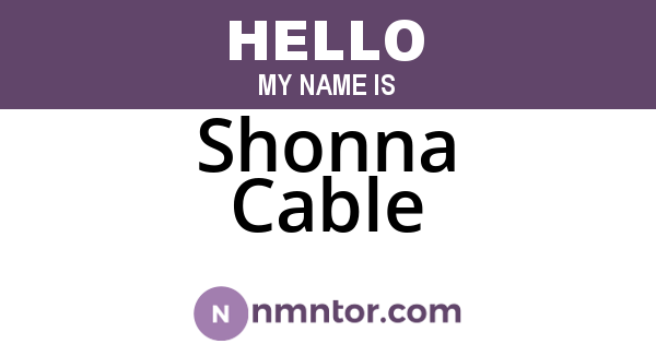 Shonna Cable