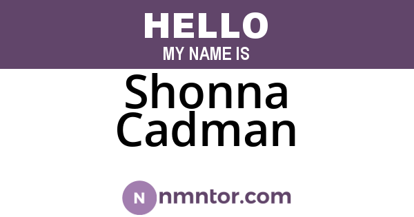 Shonna Cadman