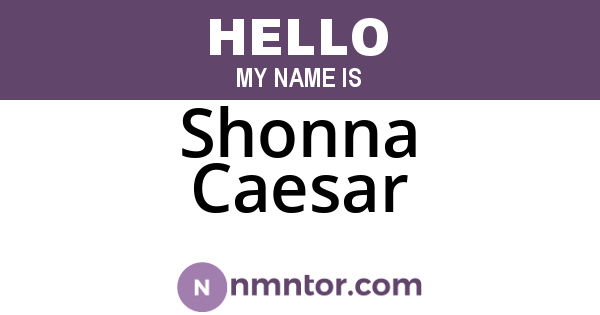 Shonna Caesar