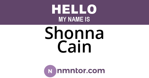Shonna Cain