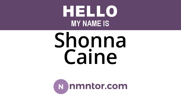 Shonna Caine
