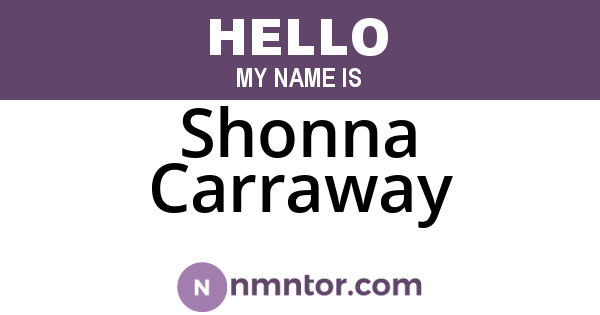 Shonna Carraway