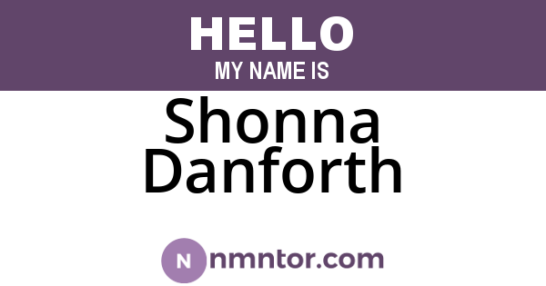 Shonna Danforth